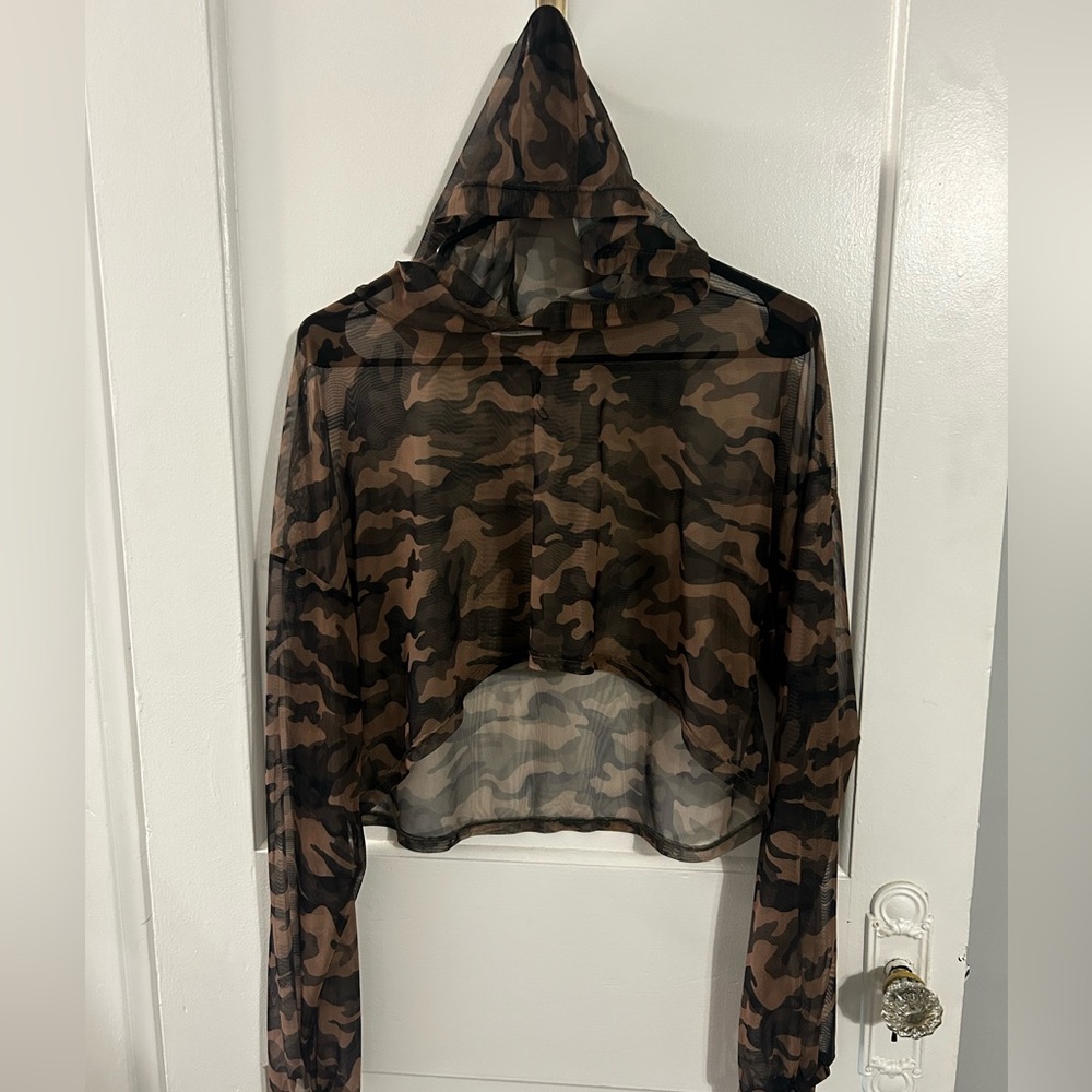 Camo mash crop top